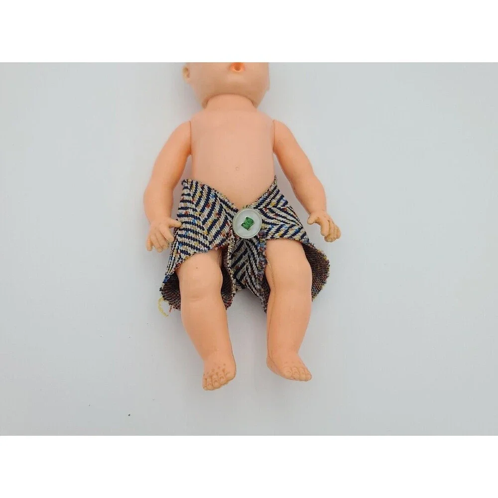 Vintage Baby Boy Doll Made in Hong Kong 6 inches Small